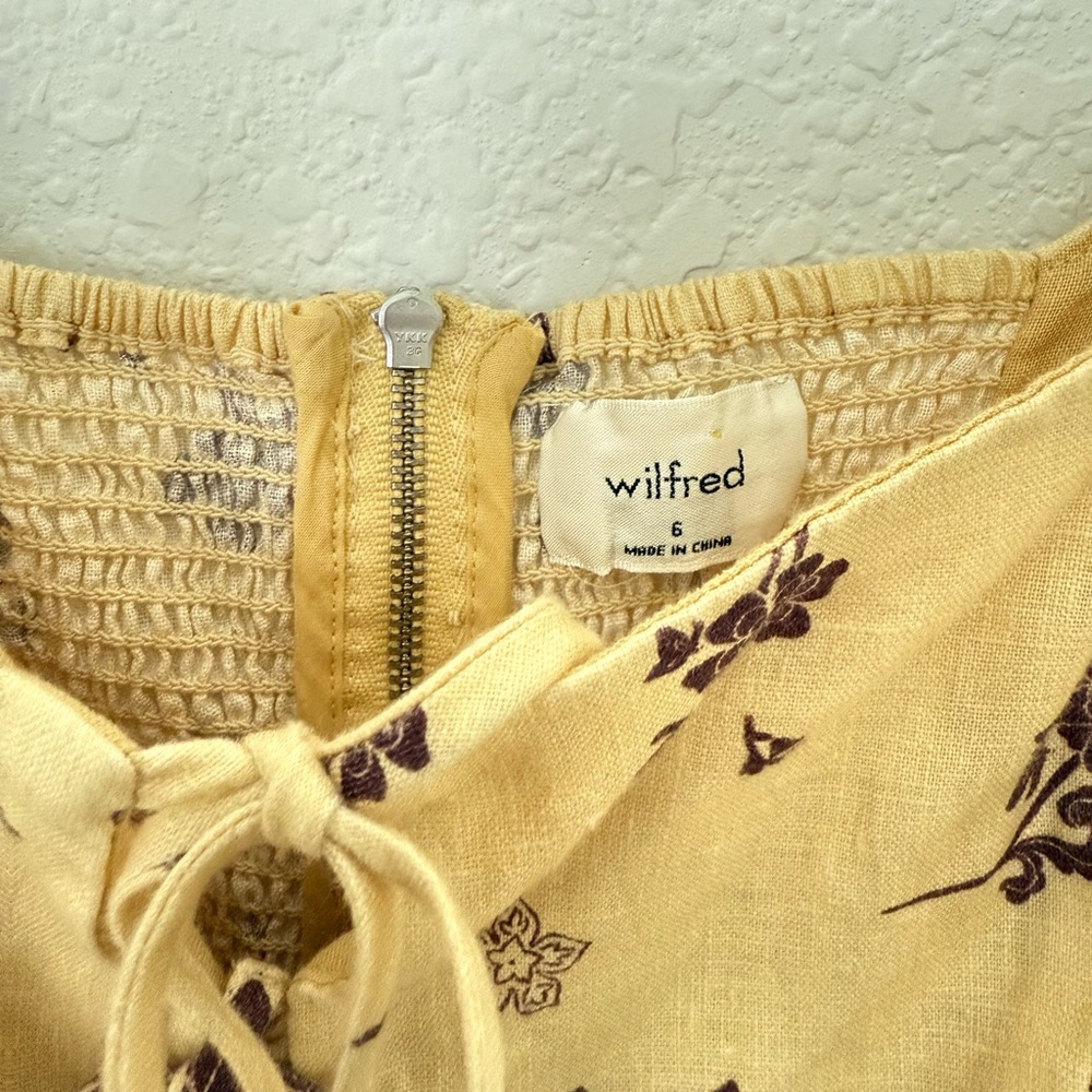 Aritzia Wilfred Rowena Linen Floral Dress - Picture 9 of 11